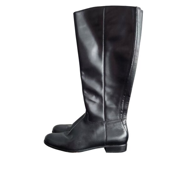 Corso Como Black Leather Riding Style Boots Womens Size 9M Equestrian - Picture 2 of 11